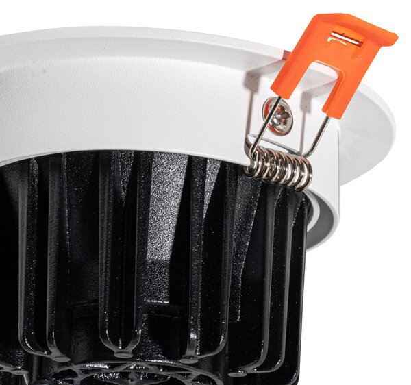 Zapustené bodové svietidlo biele 9,5 cm vrátane LED 1015 lm stmievateľné IP65 - Gaius