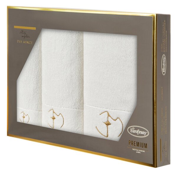 FROTÉ UTERÁK EVA MINGE GAJA SADA 1KS 30X50 CM, 1KS 50X90 CM, 1KS 70X140 CM KRÉMOVÁ