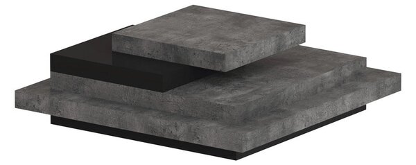 Sivý konferenčný stolík v dekore betónu 110x110 cm Slate - TemaHome