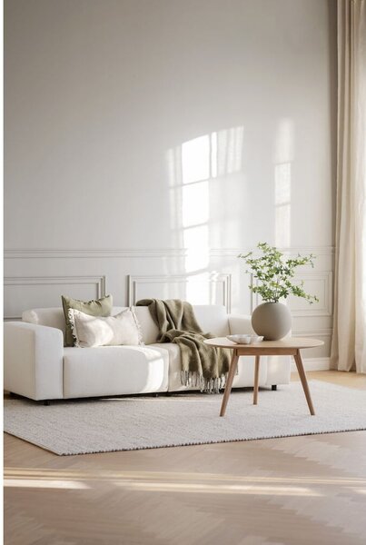 Okrúhly konferenčný stolík v dekore duba v prírodnej farbe 90x90 cm Yumi - Rowico