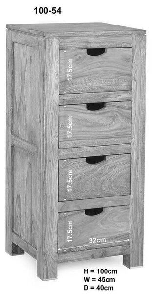 GREY WOOD Komoda 100x45 cm, palisander