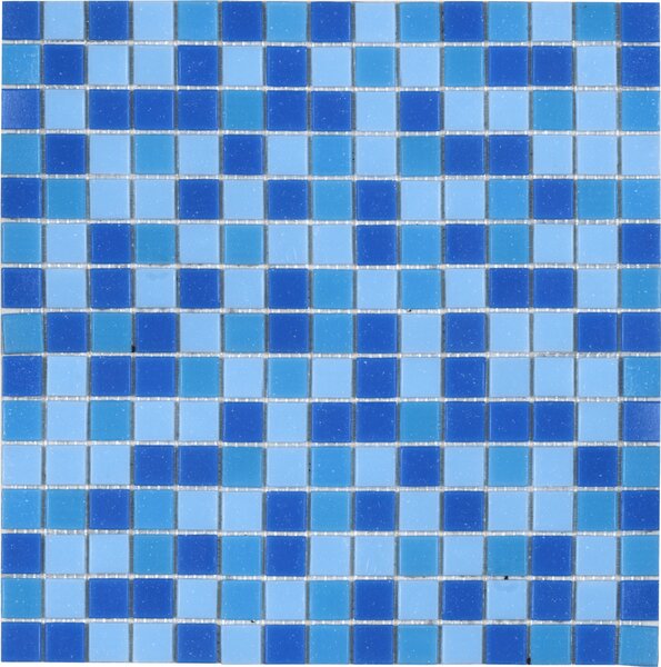 Sklenená mozaika Premium Mosaic modrá 33x33 cm mat MOS20MIX1HM