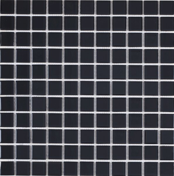 Sklenená mozaika Premium Mosaic černá 30x30 cm lesk MOS25BK