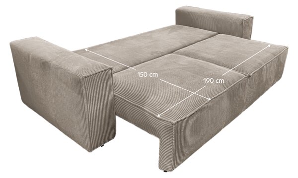 KONDELA Rozkladacia pohovka, sivobéžová Taupe, HARPERA BIG SOFA
