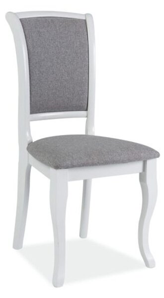 SC-MN čalúnená jedálenská stolička, biela/sivá