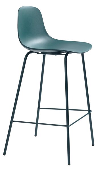 Plastová barová stolička v petrolejovej farbe (výška sedadla 67,5 cm) Whitby – Unique Furniture