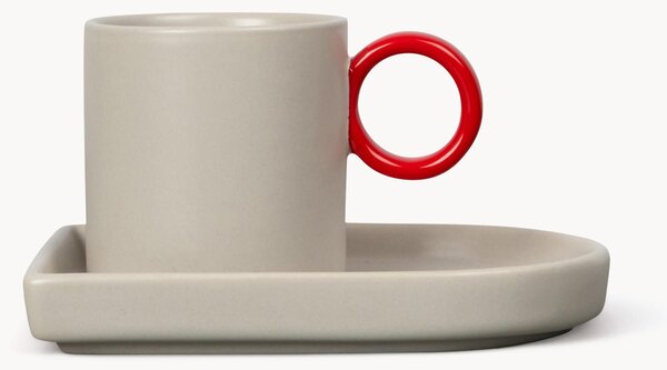 Porcelánová šálka na espresso's podšálkou Niki, 2 ks