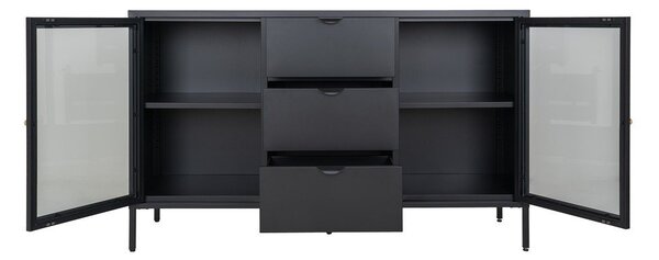 Čierna kovová komoda 140x85 cm Dalby – House Nordic