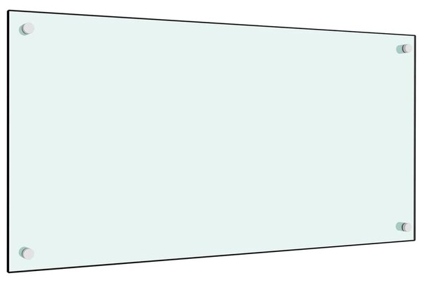 Kuchynská zástena, biela 80x40 cm, tvrdené sklo