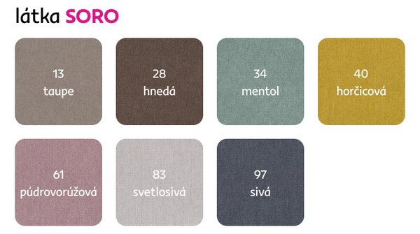 KONDELA Opierka na ruky, sivobéžová Taupe, ľavá, BOBY