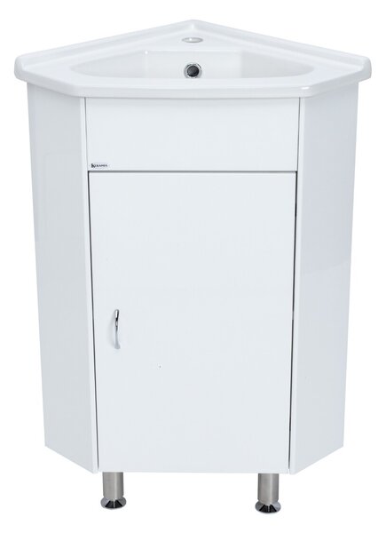 Kúpeľňová skrinka s umývadlom Keramia Pro 57,3x41 cm biela PRORSDV