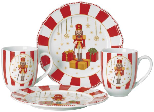 RAŇAJKOVÁ SÚPRAVA Christmas Love Red 4-dielne Hutschenreuther - Jedálenské sety, Online Only