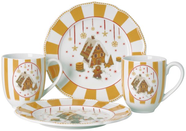 RAŇAJKOVÁ SÚPRAVA Christmas Love Beige 4-dielne Hutschenreuther - Jedálenské sety, Online Only