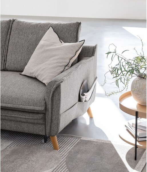 Sivá rozkladacia rohová pohovka (ľavý roh) Charming Charlie – Miuform