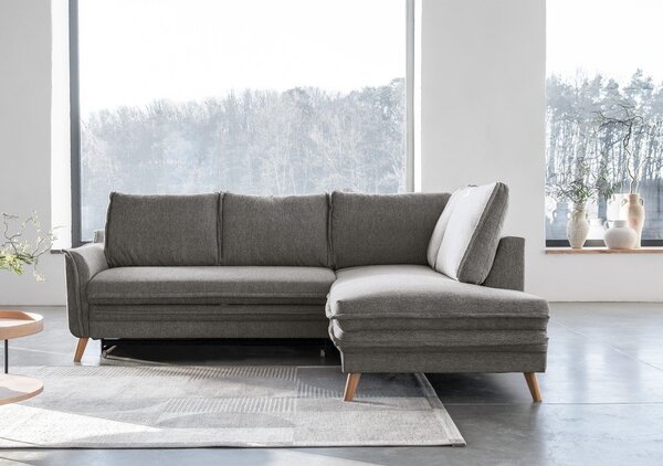 Sivá rozkladacia rohová pohovka (pravý roh) Charming Charlie – Miuform