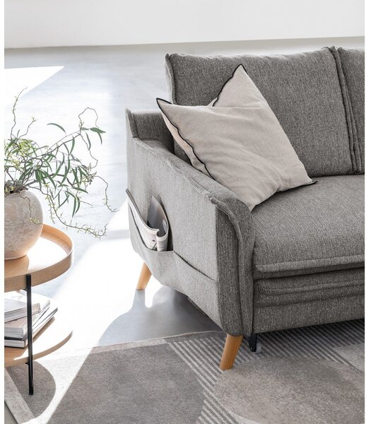 Sivá rozkladacia rohová pohovka (pravý roh) Charming Charlie – Miuform