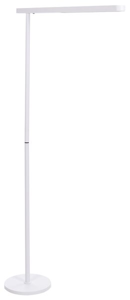Stojaca LED lampa biela hliník 186 cm vypínač moderný industriálny štýl kancelária pracovňa