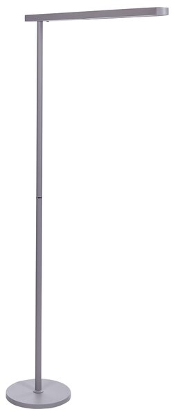 Stojaca LED lampa strieborná hliník 186 cm vypínač moderný industriálny štýl kancelária pracovňa