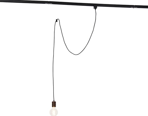Závesná lampa tmavý bronz pre koľajnicový systém 1-fázový - Iconic Cavalux