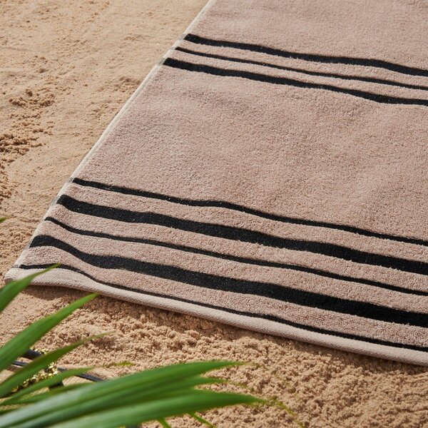 Béžová plážová osuška 75x150 cm Banded Stripe – Catherine Lansfield
