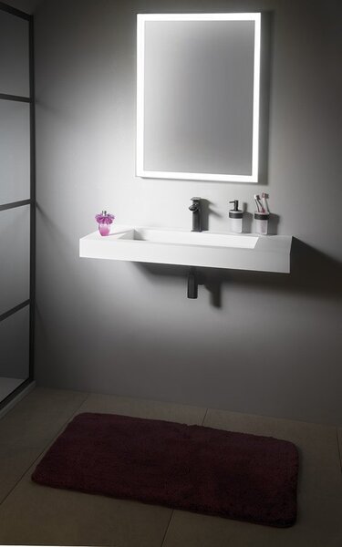 Sapho Sapho, SORT LED podsvietené zrkadlo 600x800mmm, čierna mat, ST080