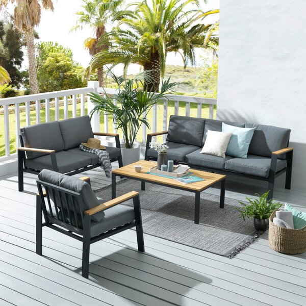 STÔL NA TERASU, drevo, kov, 120/65/40 cm Ambia Garden - Online Only záhrada, Online Only