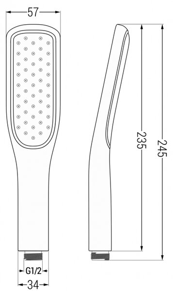 Mexen R-49 sprchová hlavica 1-funkčná, čierna/zlatá - 79549-75
