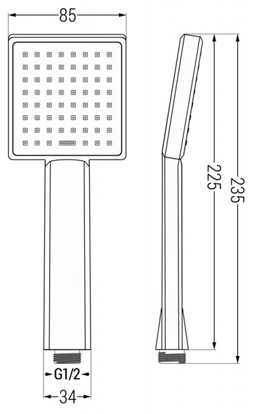 Mexen Uno DR45 podomietkový sprchový set, zlatá, 71435DR45-50