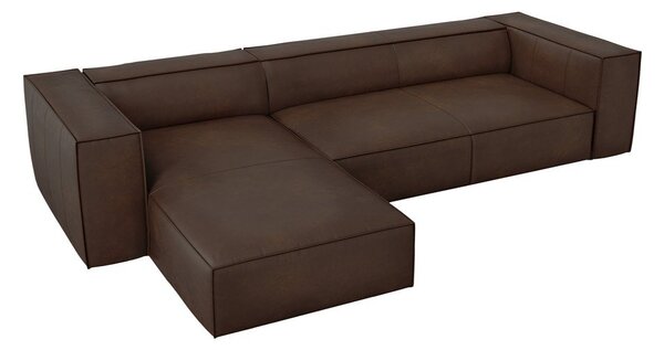 Tmavohnedá kožená rohová pohovka (ľavý roh) Madame - Windsor & Co Sofas