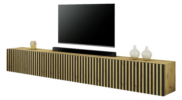 TV stolík TREND 10, dub artisan/čierna