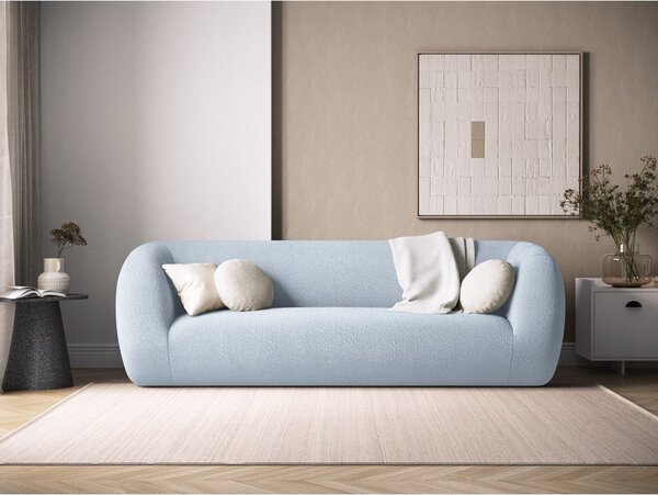 Svetlomodrá pohovka z textílie buklé 230 cm Essen – Cosmopolitan Design