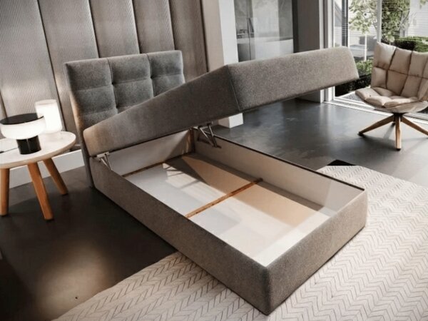 Čalúnená posteľ boxspring GLORIEN VELVET 90x200 cm tmavo zelená Matrac: Matrac Bonell pružinový