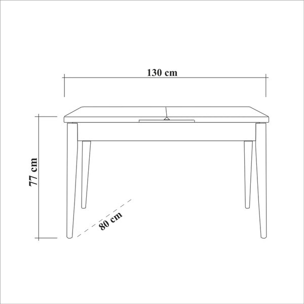 Hanah Home Jedálenský set Vina 5D orech/antracit
