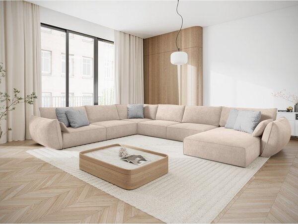 Béžová rohová pohovka (ľavý roh) Vanda - Mazzini Sofas