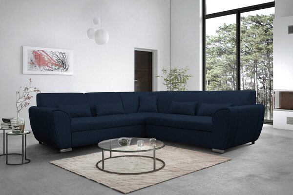 ROHOVÁ SEDAČKA, textil, tmavomodrá Livetastic - Sedačky, Online Only