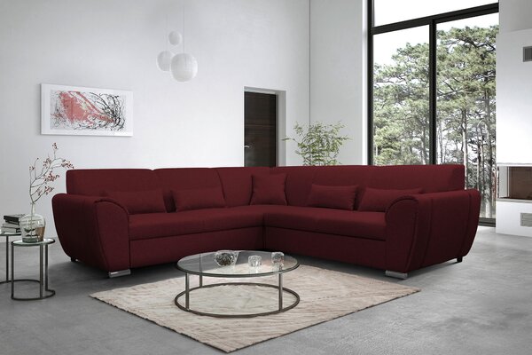ROHOVÁ SEDAČKA, textil, tmavočervená Livetastic - Sedačky, Online Only