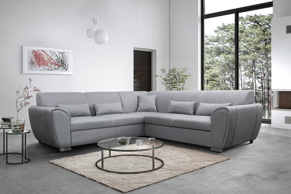 ROHOVÁ SEDAČKA, textil, svetlosivá Livetastic - Sedačky, Online Only