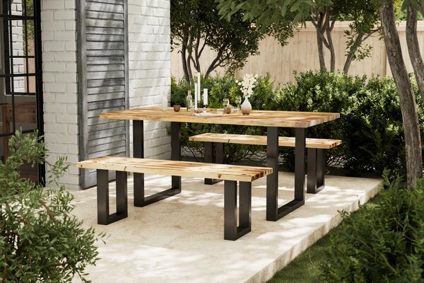 ZÁHRADNÝ STÔL, drevo, kov, 200/76/100 cm Ambia Garden - Online Only záhrada, Online Only
