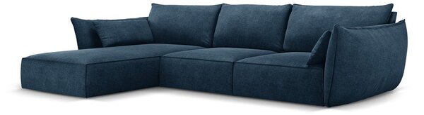 Tmavomodrá rohová pohovka (ľavý roh) Vanda - Mazzini Sofas