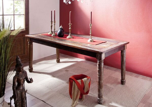 COLORES Jedálenský stôl 100x80 cm, staré drevo