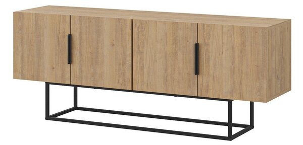TV stolík v dekore duba v prírodnej farbe 140x55 cm Titan – Marckeric