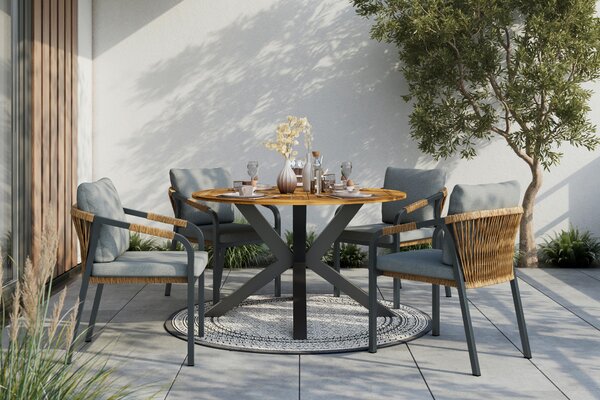 ZÁHRADNÝ STÔL, drevo, kov, 130/75/130 cm Ambia Garden - Online Only záhrada, Online Only
