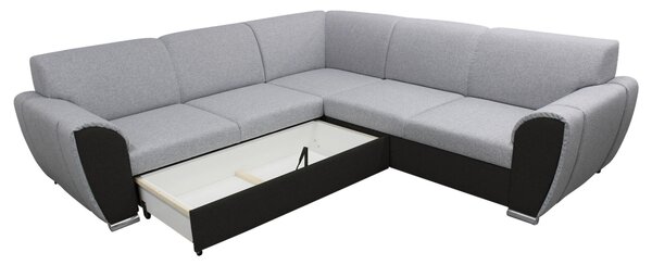 ROHOVÁ SEDAČKA, textil, čierna, svetlosivá Livetastic - Sedačky, Online Only
