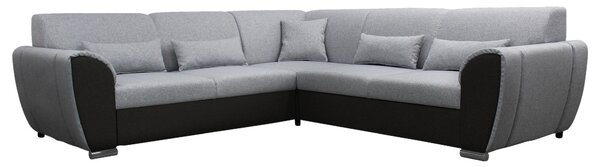 ROHOVÁ SEDAČKA, textil, čierna, svetlosivá Livetastic - Sedačky, Online Only