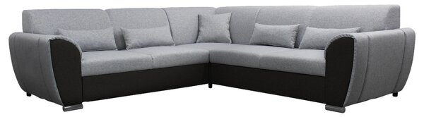 ROHOVÁ SEDAČKA, textil, čierna, svetlosivá Livetastic - Sedačky, Online Only
