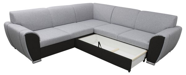 ROHOVÁ SEDAČKA, textil, čierna, svetlosivá Livetastic - Sedačky, Online Only