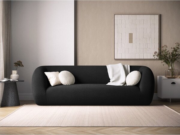 Tmavosivá pohovka z textílie buklé 230 cm Essen – Cosmopolitan Design