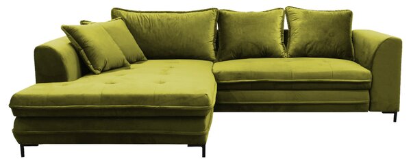 ROZKLADACIA ROHOVÁ SEDAČKA, textil, svetlozelená Livetastic - Online Only obývacie izby, Online Only