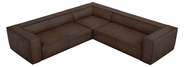 Tmavohnedá kožená rohová pohovka (variabilná) Madame - Windsor & Co Sofas