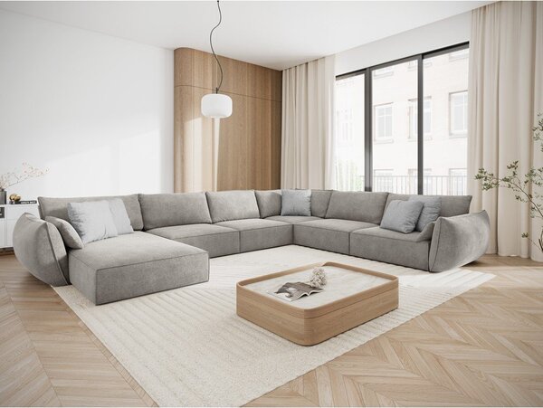 Svetlosivá rohová pohovka (pravý roh) Vanda - Mazzini Sofas